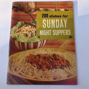 3/$12! 200 Dishes For Sunday Night Suppers Vtg Cook Booklet 1973 Culinary Arts
